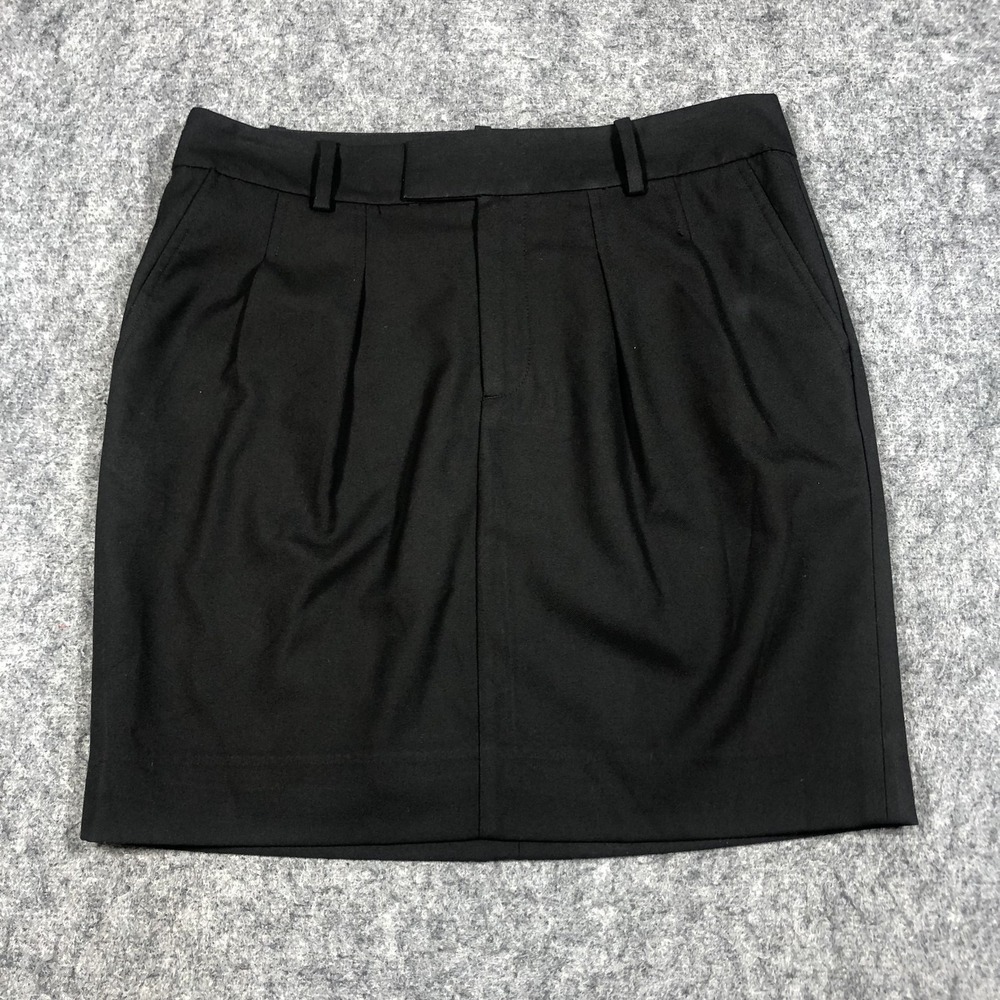 Gap Pencil Skirt Womens 4 Black Twill Lined Stretch Career Office Pockets